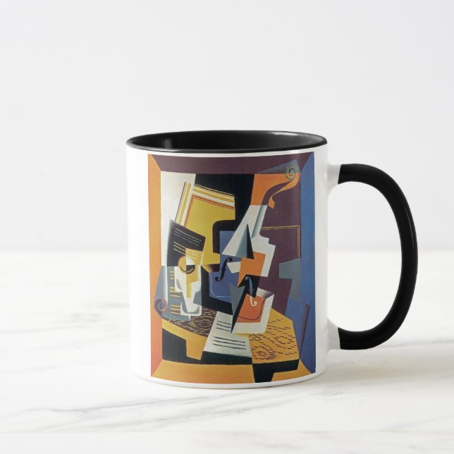 Caneca Juan Gris - Violino e Copo - Arte Abstrata (Direita)