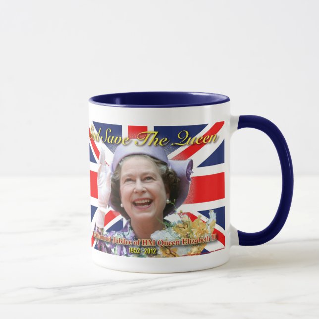 Caneca Jubileu de diamante do HM rainha Elizabeth II (Direita)