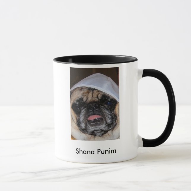 Caneca judaica do pug (Direita)