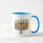 Caneca Judaica Happy Hanukkah Dreidel Menorah<br><div class="desc">Você está vendo The Lee Hiller Designs Collection of Home and Office Decor,  Roupa,  Gifts and Coleções. As Designs incluem Lee Hiller Photoographic e Mixed Media Digital Art Collection. Você pode ver sua fotografia da Nature em http://HikeOurPlanet.com/ e seguir seu blog de caminhada no Hot Primavera National Park.</div>