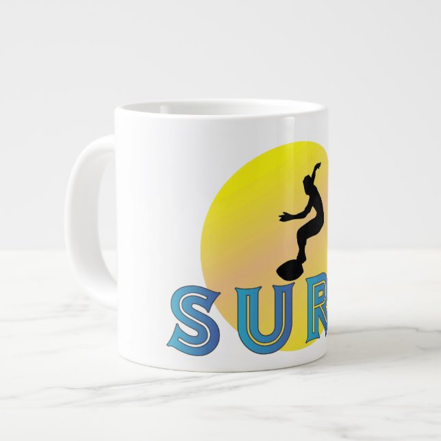 caneca jumbo personalizada  surf (Frente Esquerda)