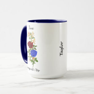Caneca June Birth Flower Honeysuckle e Rosa