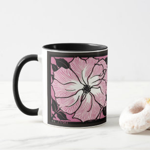 Caneca June Rosa Art Nouveau Mug