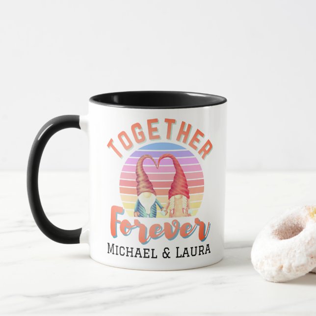 Caneca Juntos Para O Casal Gnome Mug (Com Donut)