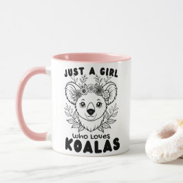 Caneca Just a Girl who Loves Koalas