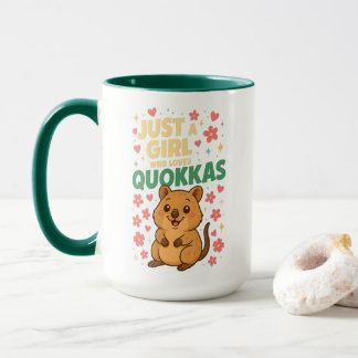 Caneca Just a Girl Who Loves Quokkas  Cute Smiling Quokka