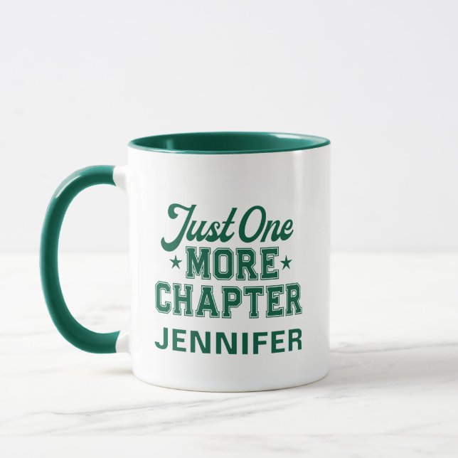 Caneca Just One More Chapter Verde Bookworm (Esquerda)