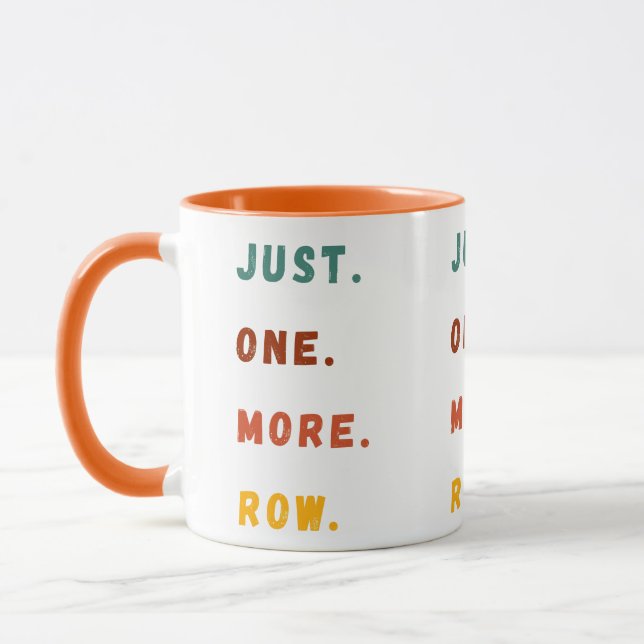 Caneca Just One More Row Funny Retro Crochet Lover Saying (Esquerda)