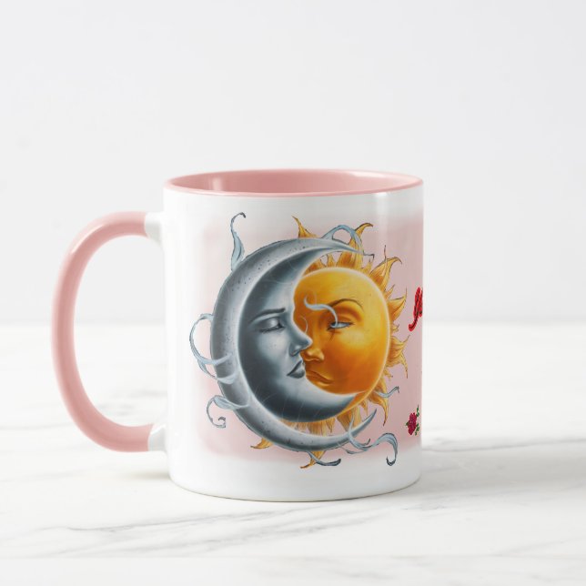 Caneca Just You and Me said the Sun to the Moon on a (Esquerda)