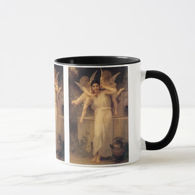 Caneca Juventude de Bouguereau, Retrato dos Anjos Vitoria (Direita)