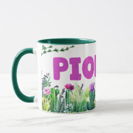 Caneca JW Pioneer Purple Letters & Cactos Envolvem Mug