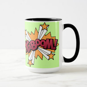 Caneca Kaboom! efeito de desenho animado