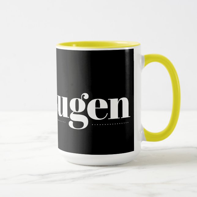 Caneca Kaffesugen Black and Yellow Mug (Direita)