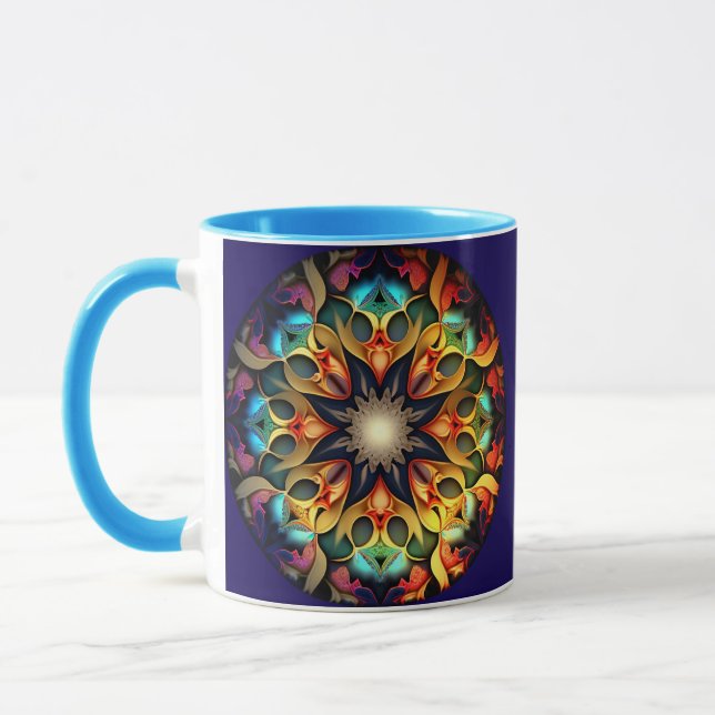 Caneca Kaleidoscope Mandala Flower Design- 23091 (Esquerda)