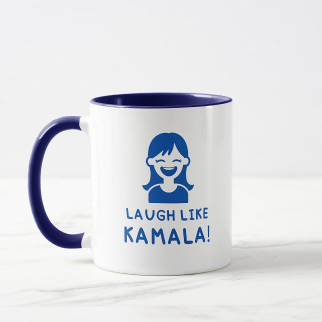 Caneca Kamala 2 dança como Kamala, Harris 2024 (Esquerda)