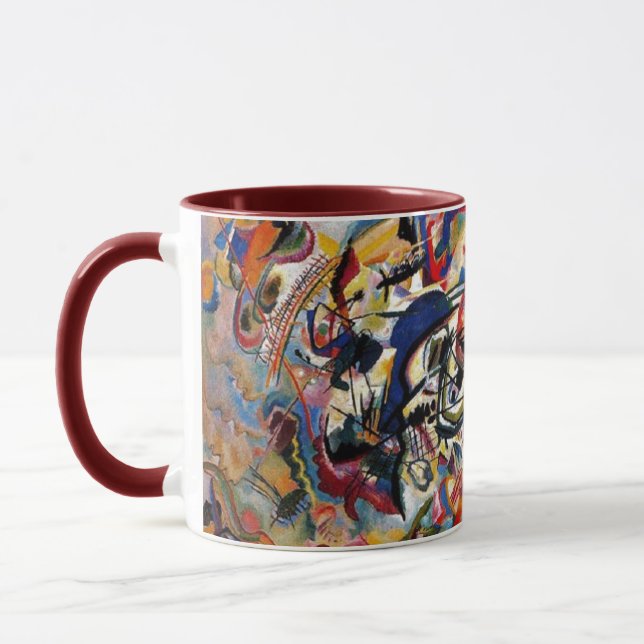 Caneca Kandinsky Composition VII Abstrato Pintura (Esquerda)