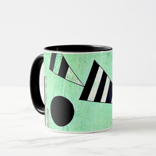 Caneca Kandinsky - Imerso em Verde (Frente Esquerda)
