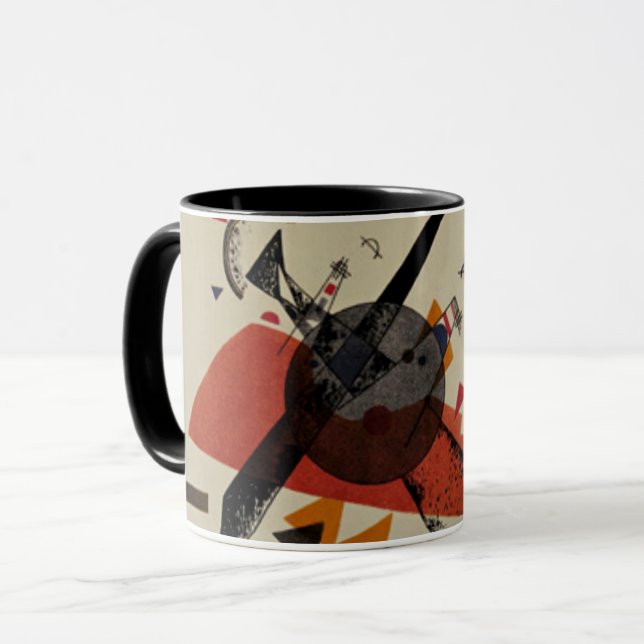 Caneca Kandinsky - Laranja, arte abstrata (Frente Esquerda)