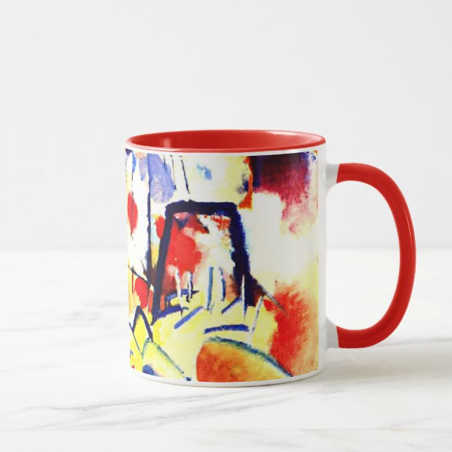 Caneca Kandinsky - Paisagem com Pontos Vermelhos (Direita)
