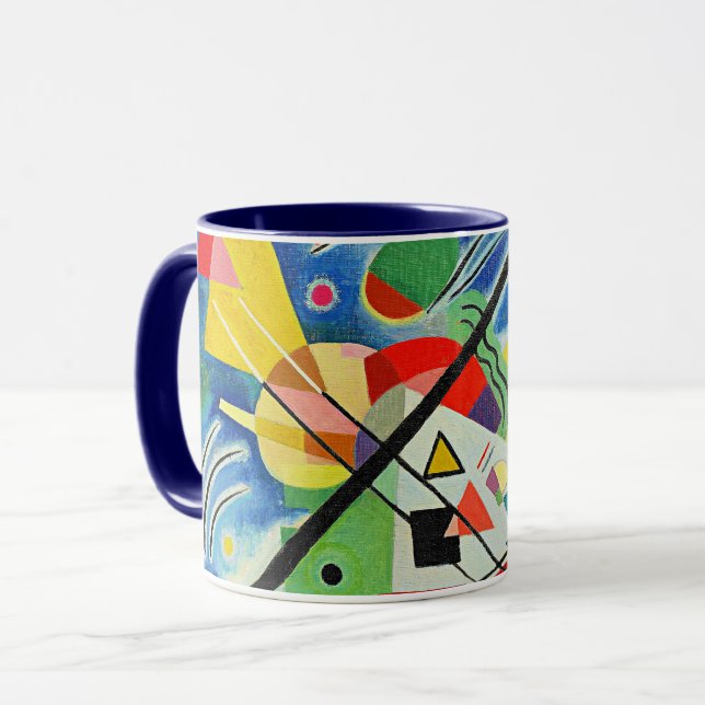 Caneca Kandinsky - Pintura Azul (Frente Esquerda)