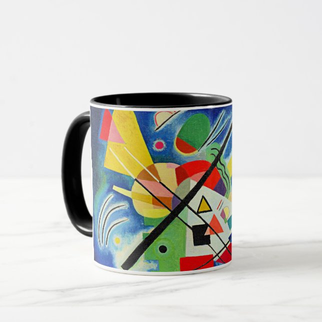 Caneca Kandinsky - Pintura Azul, (Frente Esquerda)