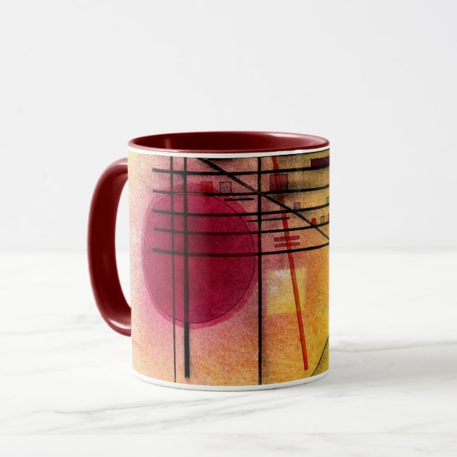 Caneca Kandinsky - Pintura de abstrato, vibrante e popula (Frente Esquerda)