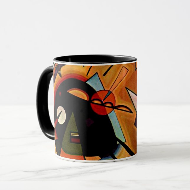 Caneca Kandinsky - Preto e Violeta, (Frente Esquerda)