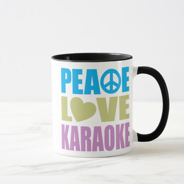 Caneca Karaoke do amor da paz (Direita)