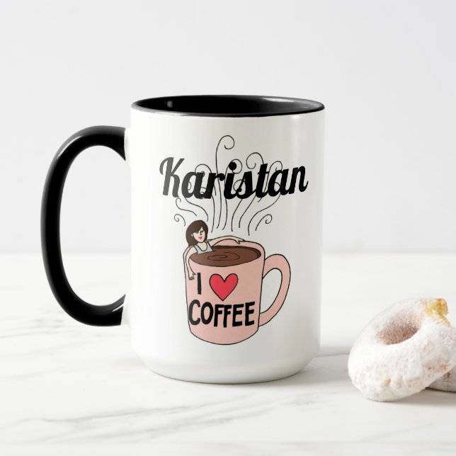 Caneca Karistan ama café mug (Com Donut)