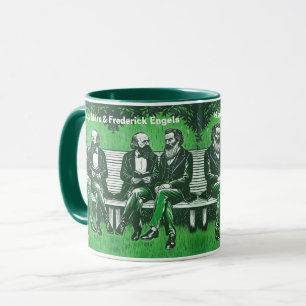 Caneca Karl Marx e Fredrich Engels o manifesto Mug