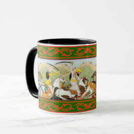 Caneca Kaur - arte histórica #3 do sikh - preto