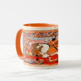 Caneca Kaur - arte histórica #4 do sikh - laranja