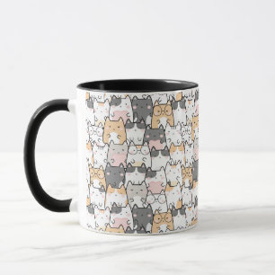 Caneca Kawaii Cute Cats Patterno