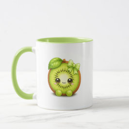 Caneca Kawaii de Kiwi Fofa