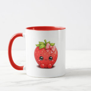 Caneca Kawaii Morango Fofo