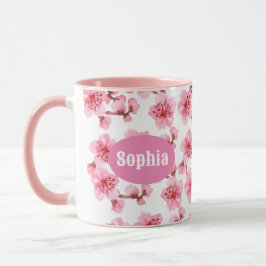 Caneca  kawaii pink cherry blossoms