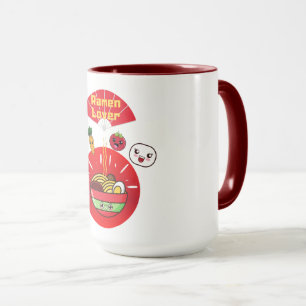 CANECA KAWAII RAMEN LOVER ESTILO DE COMIDA FELIZ