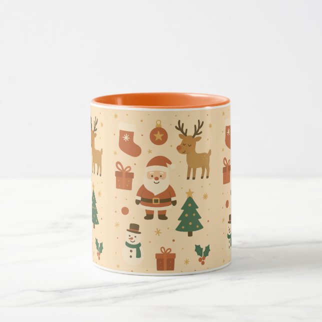 Caneca Kawaii Santa & Reindeer – Festive Christmas (Centro)
