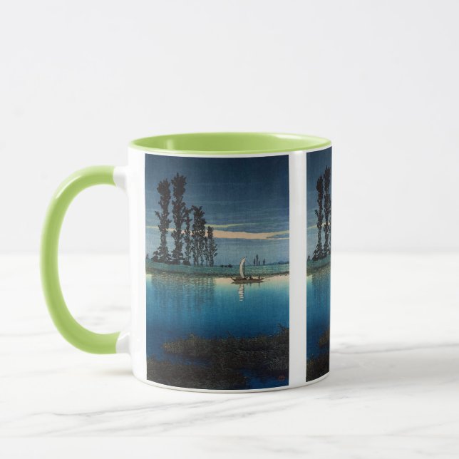 Caneca Kawase Hasui , Evening of Ushibori (Esquerda)