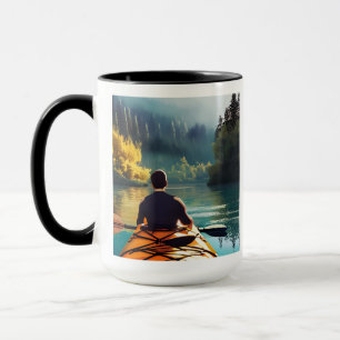 Caneca Kayak mais, se preocupe menos   Citação e Arte