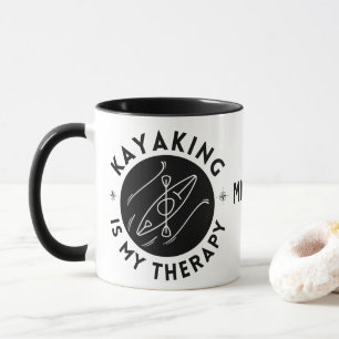 Caneca Kayaking É Minha Terapia