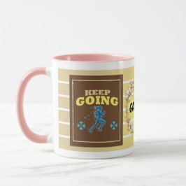 Caneca Keep Going – Personalized Motivational Floral Mug
