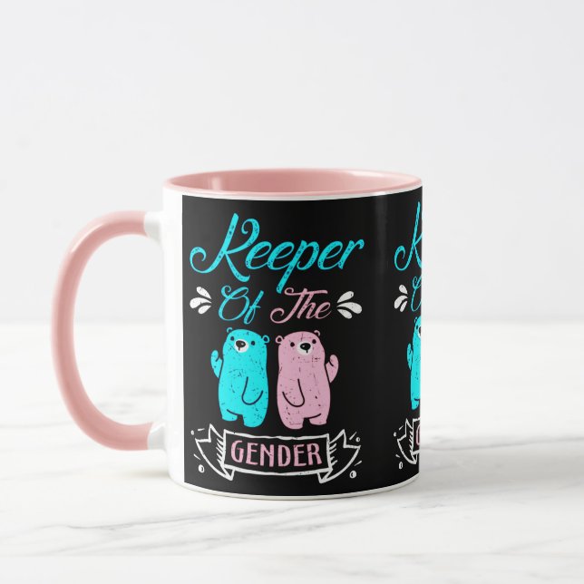 Caneca Keeper of the Gender Pink and Blue Teddy Bear (Esquerda)
