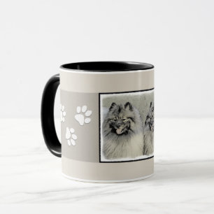 Caneca Keeshond Brothers Painting - Arte Original de Cach