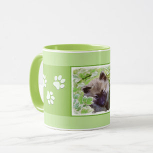 Caneca Keeshond Puppy na Pintura Original