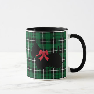 Caneca Kelly green Scottish Terrier white/black xadrez