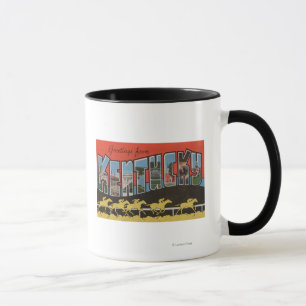Caneca Kentucky (cena) da corrida de cavalos - grande