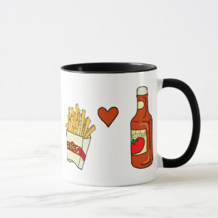 Caneca Ketchup do amor das batatas fritas