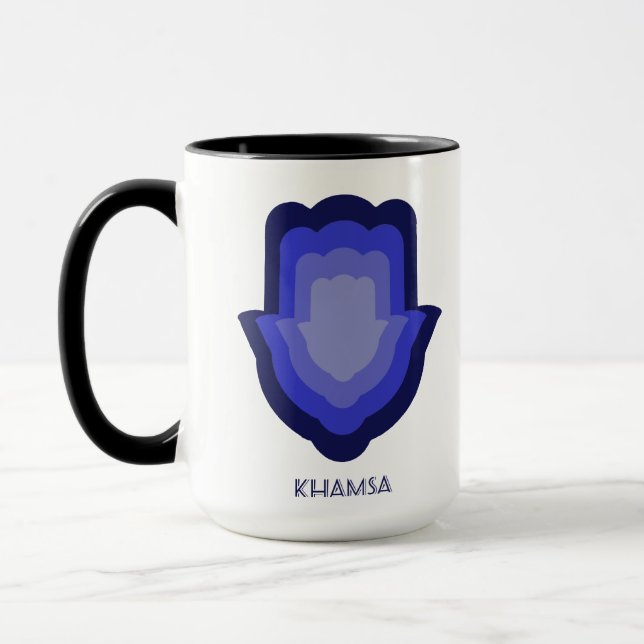 Caneca Khamsa Blue Mug (Esquerda)