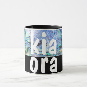 CANECA KIA ORA NEW ZEALAND PAUA BLACK MAORI NZ KIWI